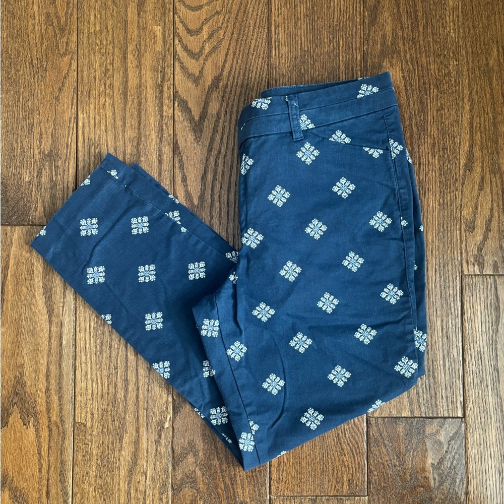 GAP Navy Floral Print Pants
